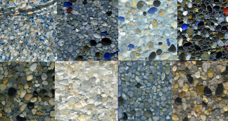 Gunite Swimming pool pebble designs by DPK Pools